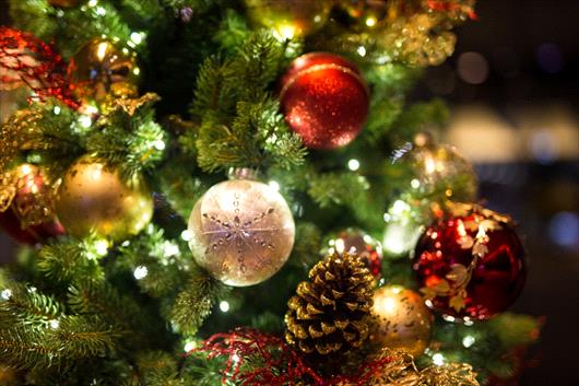 Ornaments on Christmas Tree